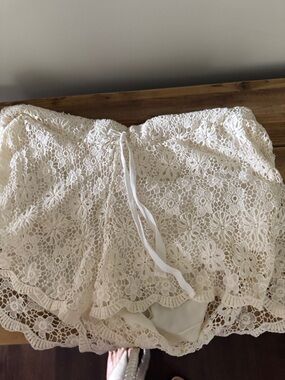 No Boundaries Cream Crochet shorts